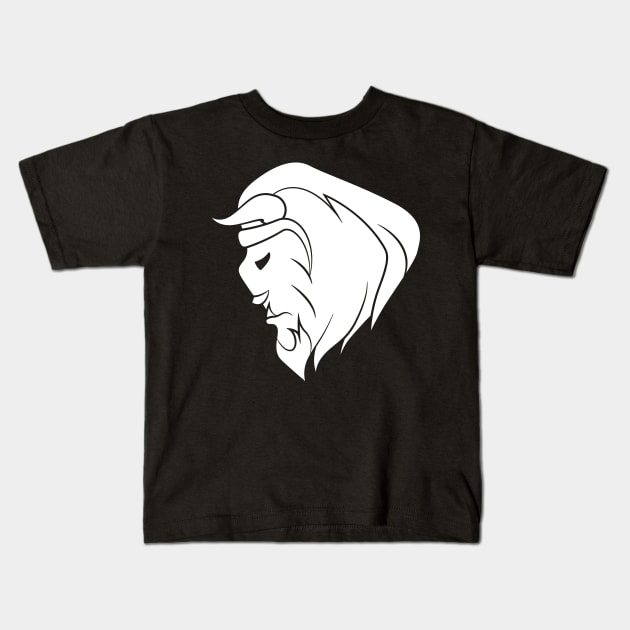 Beast Silhouette Kids T-Shirt by Tooniefied